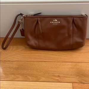 Leather Coach wristlet